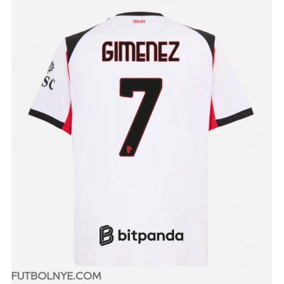 Camiseta AC Milan Santiago Gimenez #7 Visitante Equipación 2025-26 manga corta Camiseta AC Milan Santiago Gimenez #7 Visitante Equipación 2025-26 manga corta